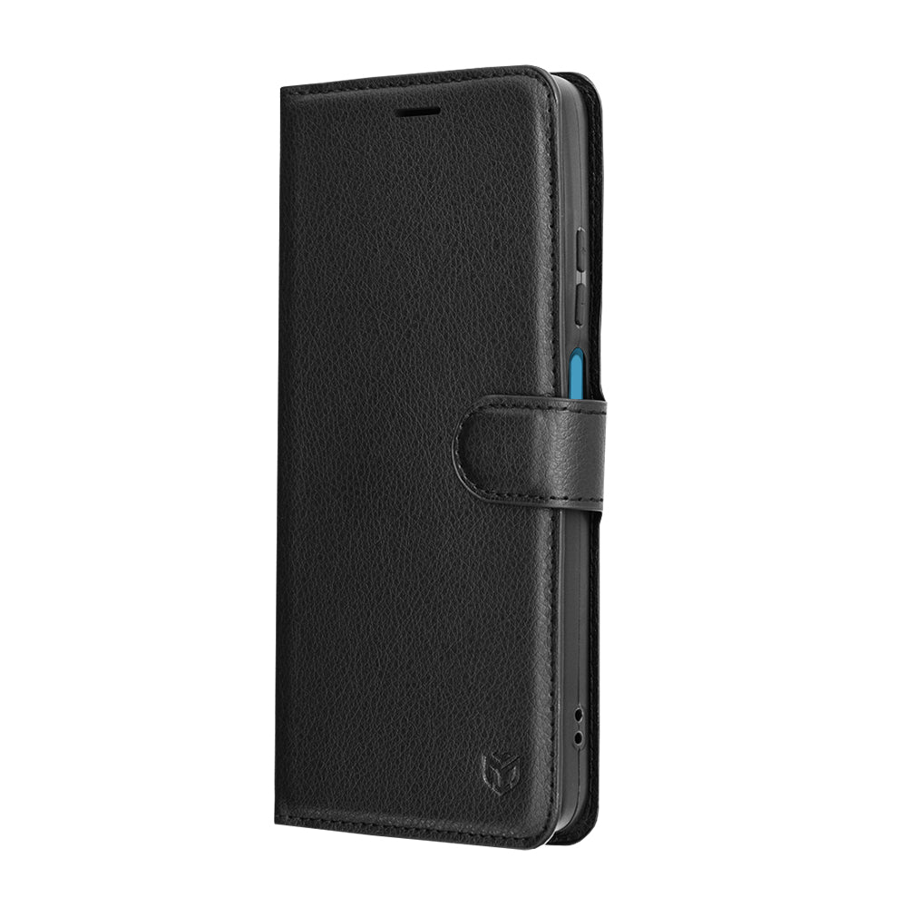 Capa para Motorola Moto G56, Techsuit, Leather Folio, Preta