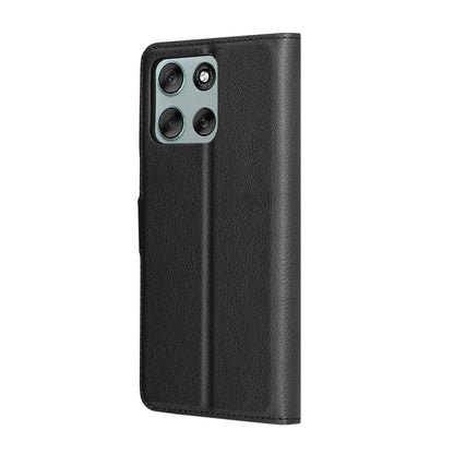 Capa para Motorola Moto G56, Techsuit, Leather Folio, Preta