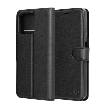 Capa para Motorola Moto G56, Techsuit, Leather Folio, Preta