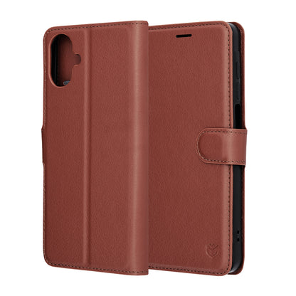 Capa para Samsung Galaxy A07 4G A075, Techsuit, Leather Folio, Castanha