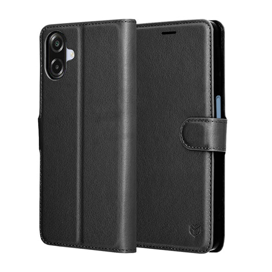 Capa para Samsung Galaxy A07 4G A075, Techsuit, Leather Folio, Preta