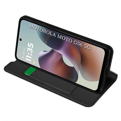 Capa para Motorola Moto G56, Techsuit, Magskin Book, Preta