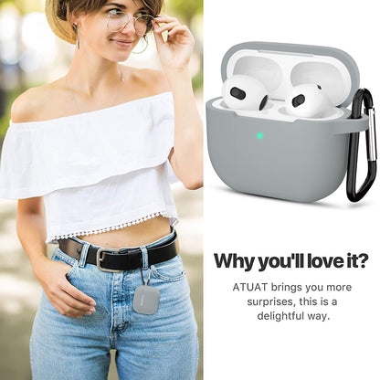 Capa Techsuit Silicone para Apple AirPods 3, Cinzento
