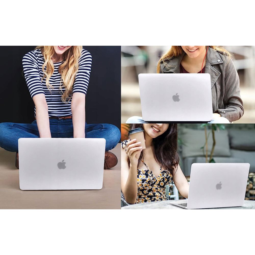 Capa Techsuit UltraShell para Apple MacBook Air M3 15 polegadas (2024) / Air M2 15 polegadas (2023), Transparente Fosca
