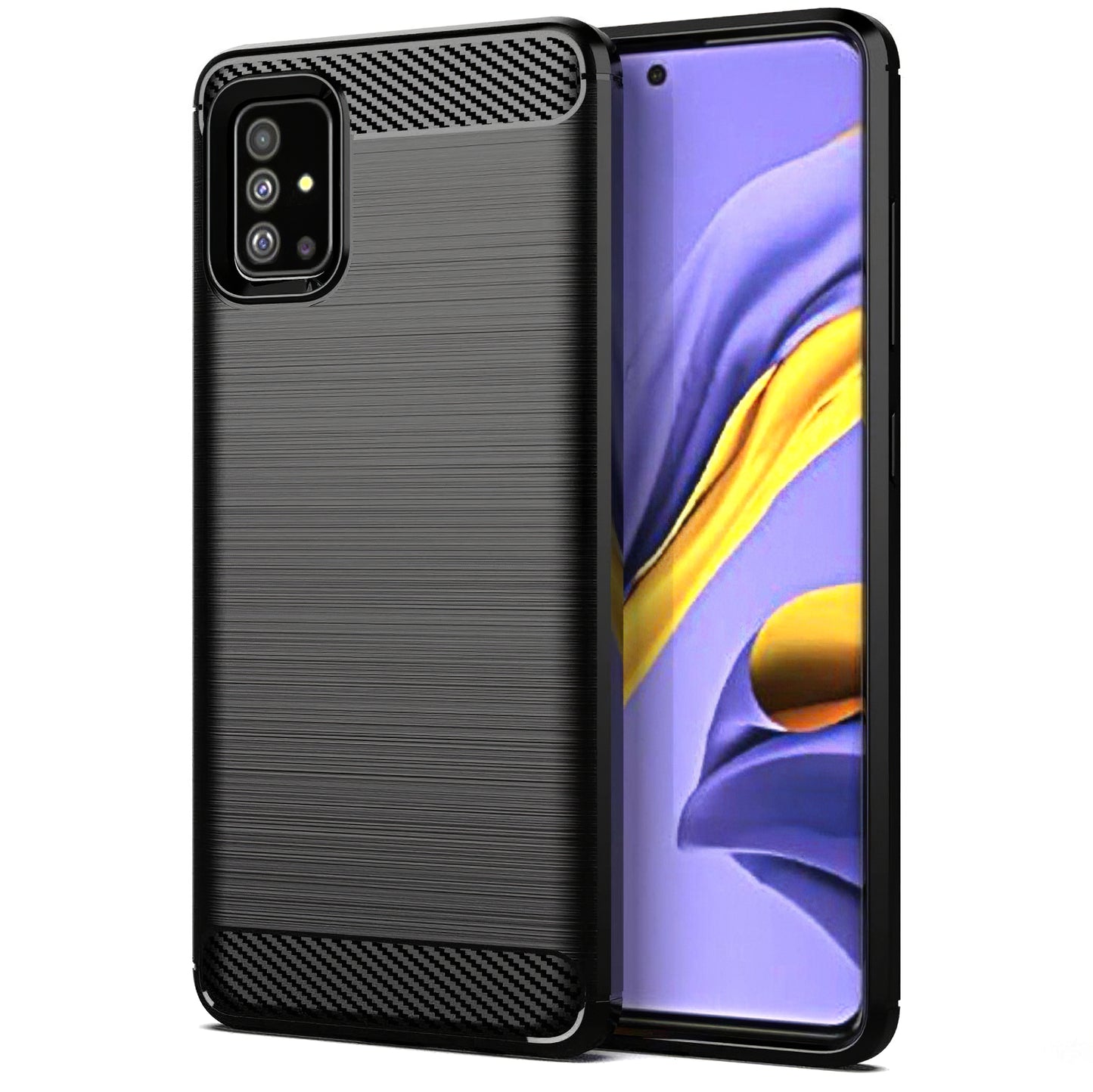 Capa para Samsung Galaxy A51 A515, OEM, Carbono, Preta