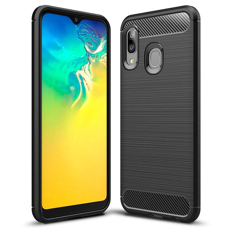 Capa para Samsung Galaxy A20e A202, Carbono, Preta