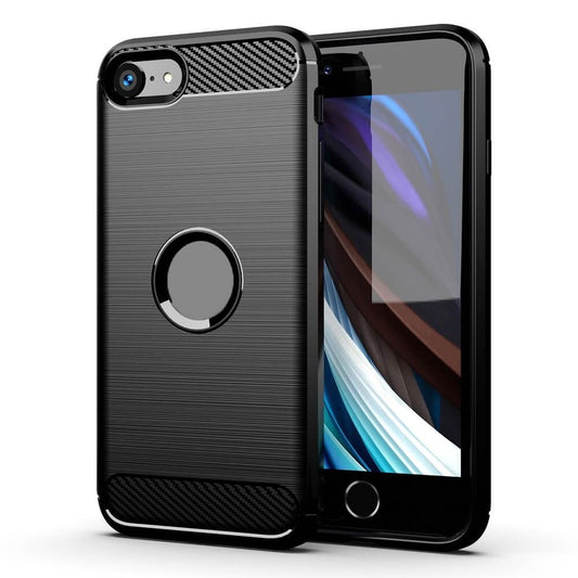 Capa para Apple iPhone SE (2022) / SE (2020) / 8, Forcell, Carbono, Preta