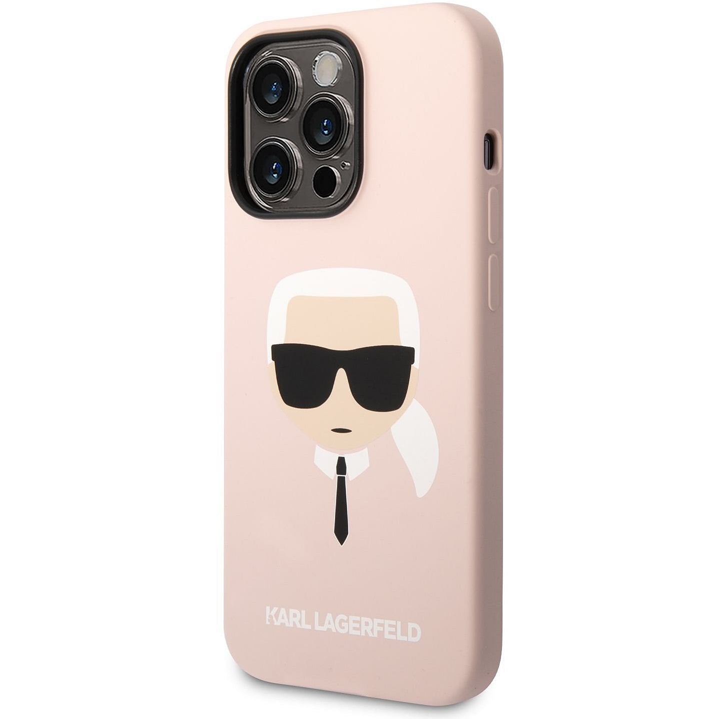 Capa para Apple iPhone 14 Pro Max, Karl Lagerfeld, Silicone Karl's Head, Rosa