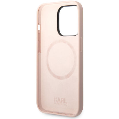 Capa para Apple iPhone 14 Pro Max, Karl Lagerfeld, Silicone Karl's Head, Rosa