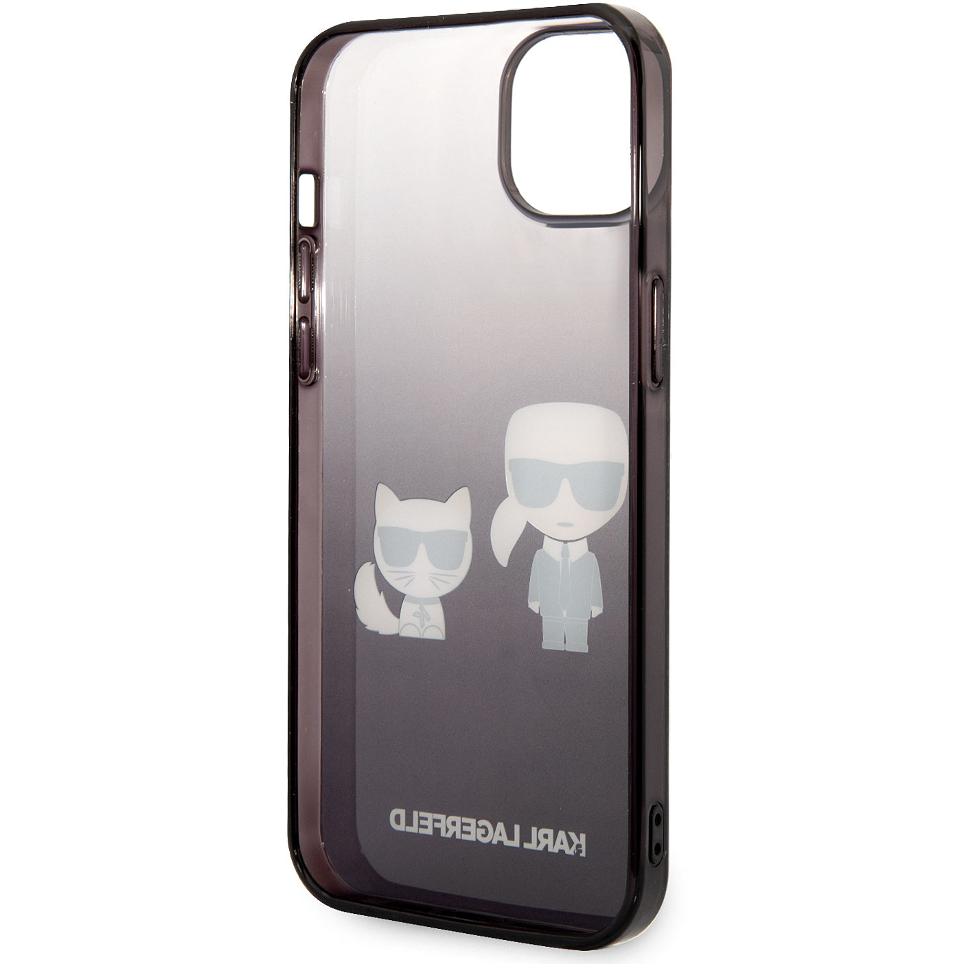 Capa para Apple iPhone 14 Plus, Karl Lagerfeld, Gradient Karl & Choupette, Preta