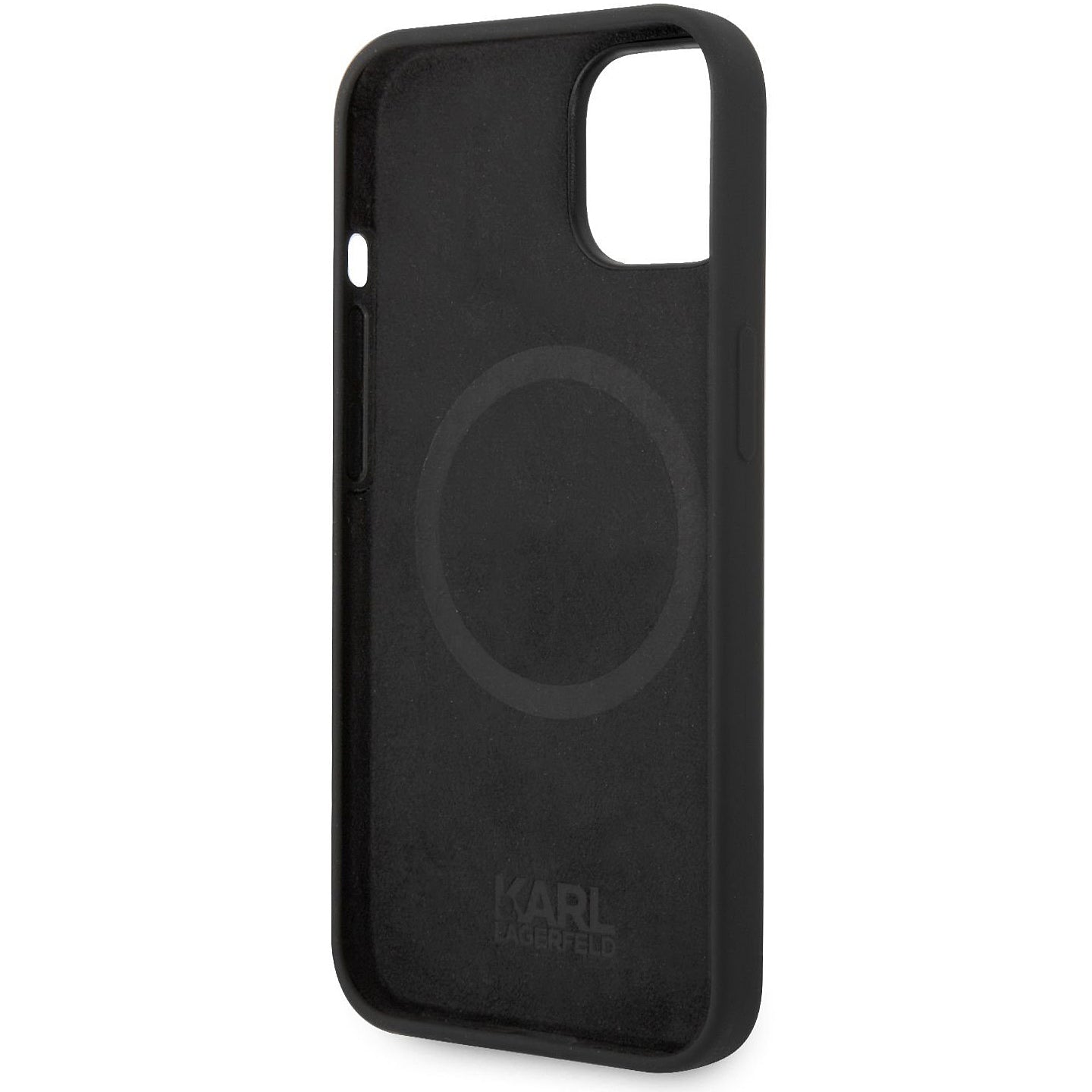 Capa MagSafe para Apple iPhone 14 Plus, Karl Lagerfeld, Silicone Líquido Karl Head, Preta