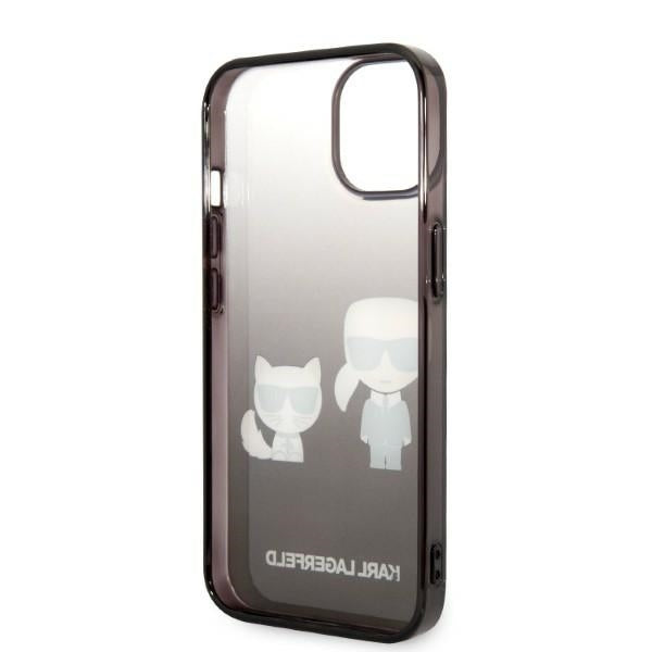 Capa para Apple iPhone 14 Plus, Karl Lagerfeld, Gradient Karl & Choupette, Preta