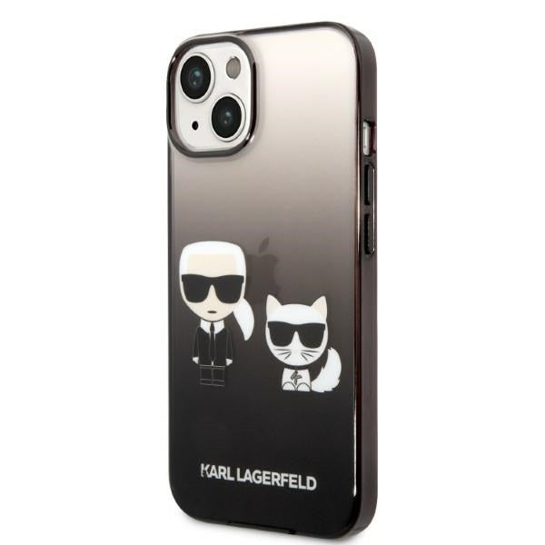 Capa para Apple iPhone 14 Plus, Karl Lagerfeld, Gradient Karl & Choupette, Preta