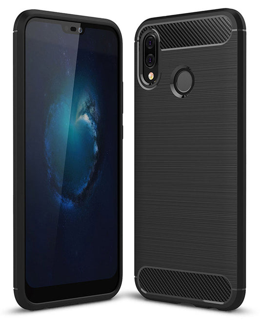 Capa para Huawei P20 Lite, OEM, Carbono, Preta