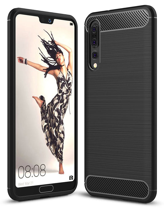 Capa para Huawei P20 Pro, OEM, Carbono, Preta