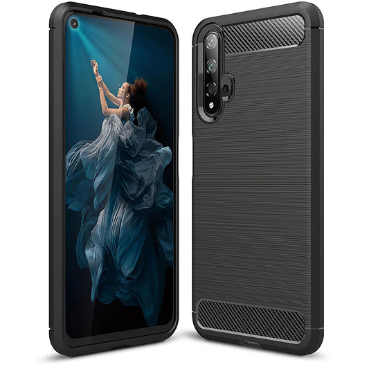 Capa para Huawei nova 5T / Honor 20, OEM, Carbono, Preta