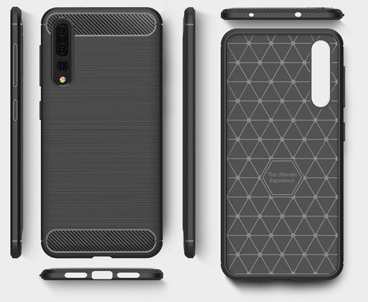 Capa para Huawei P20 Pro, OEM, Carbono, Preta