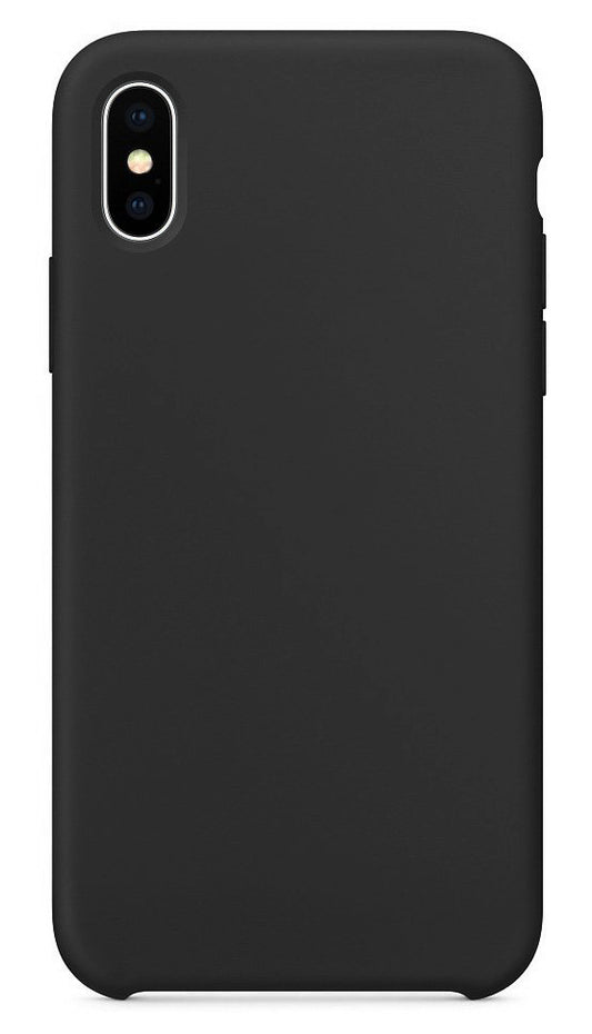 Capa para Apple iPhone XS / X, OEM, Silicone Puro, Preta