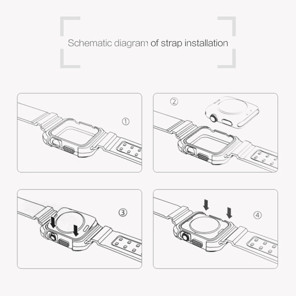 Estojo resistente OEM para Apple Watch Série 40mm, cor-de-rosa