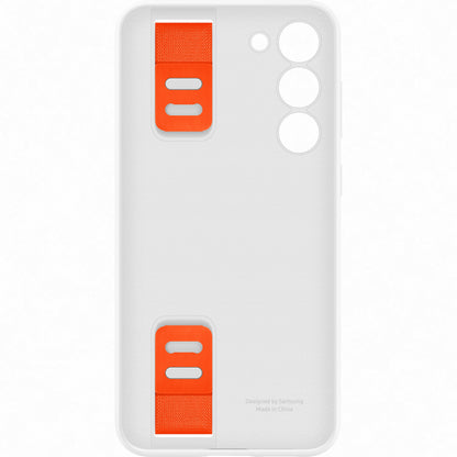 Capa para Samsung Galaxy S23+ S916, pega de silicone, branca EF-GS916TWEGWWWW