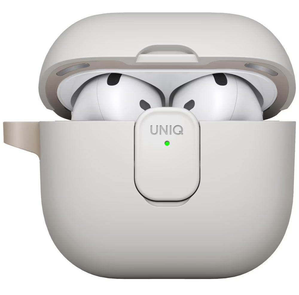 Capa UNIQ Clyde para Apple AirPods 4, Cinza Bege