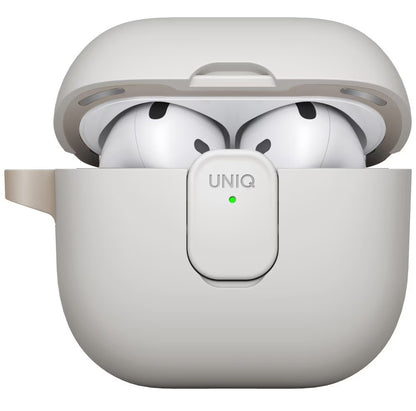 Capa UNIQ Clyde para Apple AirPods 4, Cinza Bege