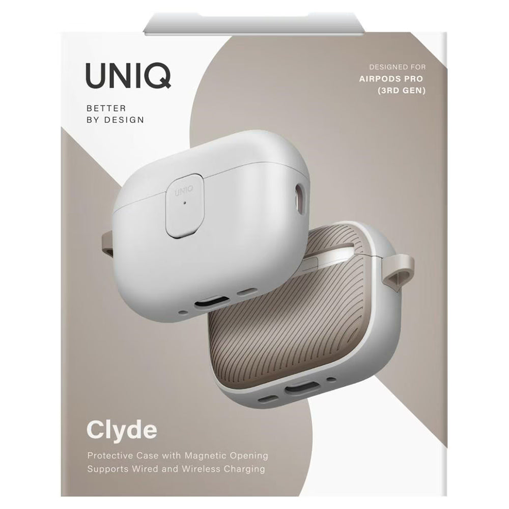 Capa UNIQ Clyde para Apple AirPods Pro 3, Cinza Bege