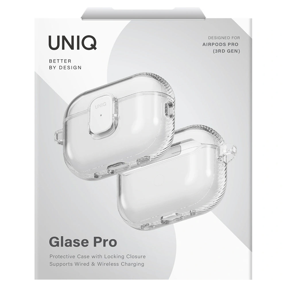 Capa UNIQ Glase Pro para Apple AirPods Pro 3, Transparente