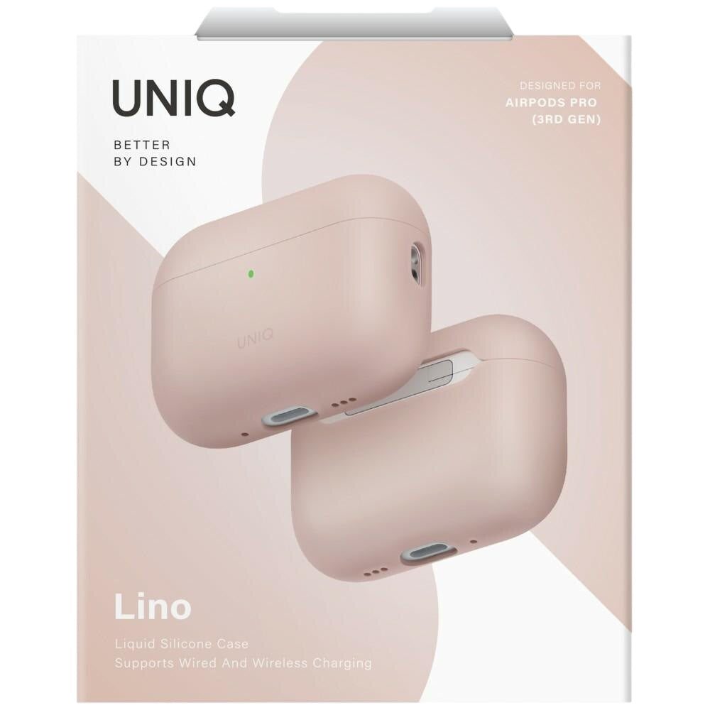 Capa UNIQ Lino para Apple AirPods Pro 3, Rosa
