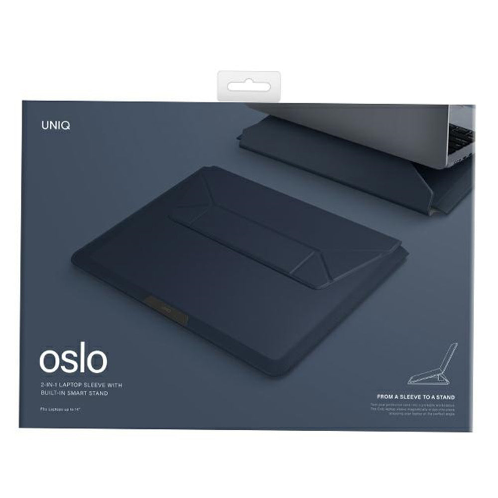 Capa UNIQ Oslo para Portátil até 14 polegadas, Azul Marinho