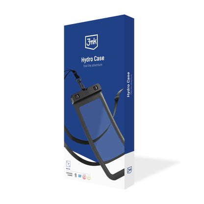 Capa Universal Impermeável para Telemóvel até 7 polegadas, 3MK, Hydro, Preta