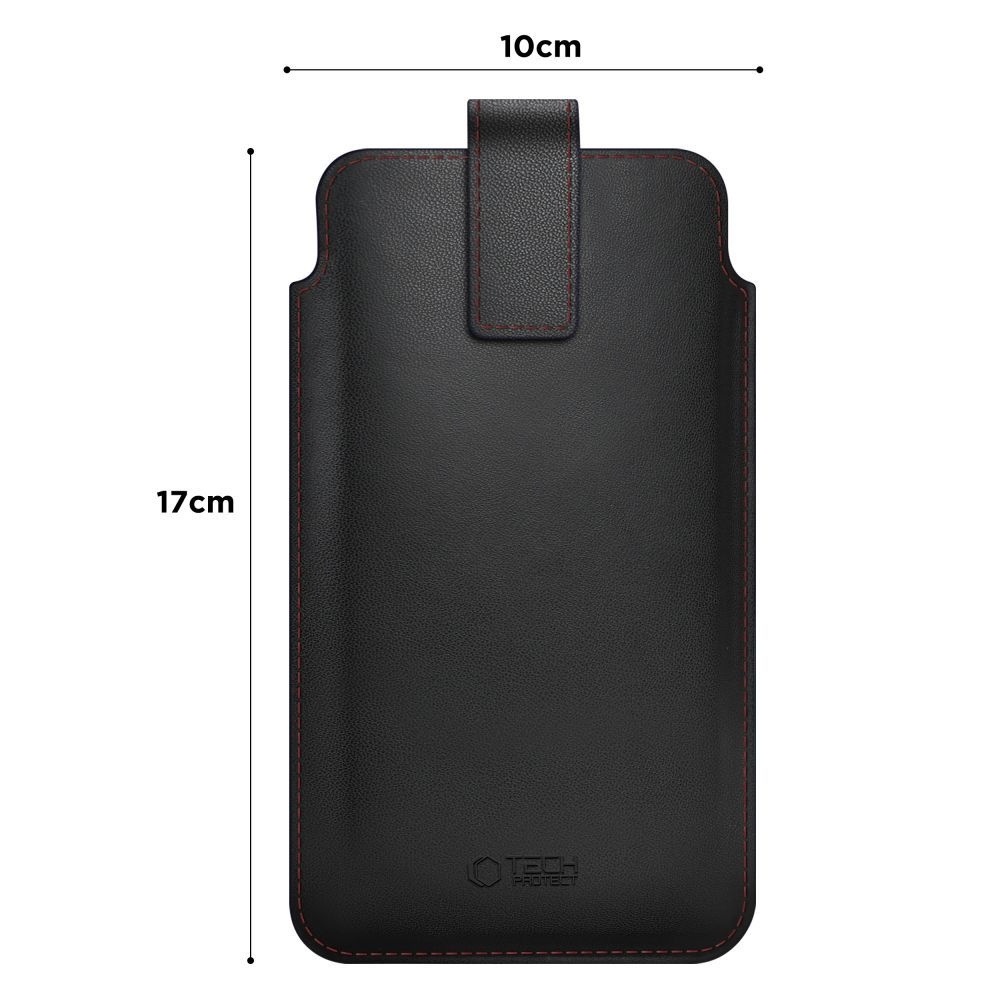 Capa Universal para Telefone, Tech-Protect, SM65, Preta Vermelha