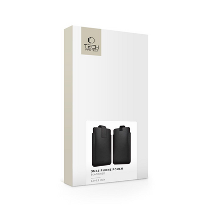 Capa Universal para Telefone, Tech-Protect, SM65, Preta Vermelha