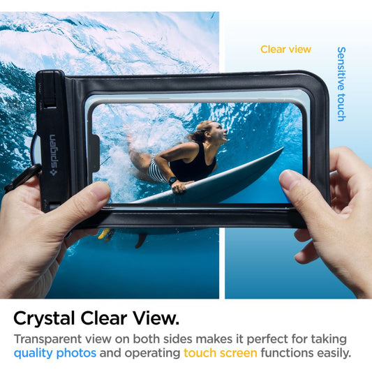 Capa Universal Waterproof para Telefone 3.5inch - 7inch, Spigen, A601, Preta AMP04525