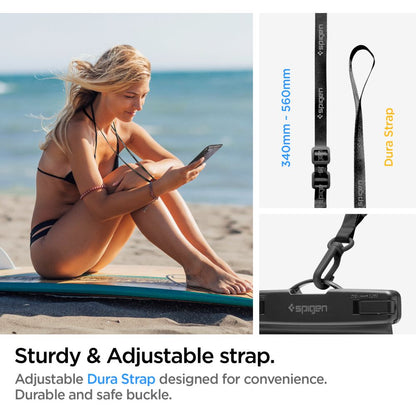 Capa Universal Waterproof para Telefone 3.5inch - 7inch, Spigen, A601, Preta AMP04525