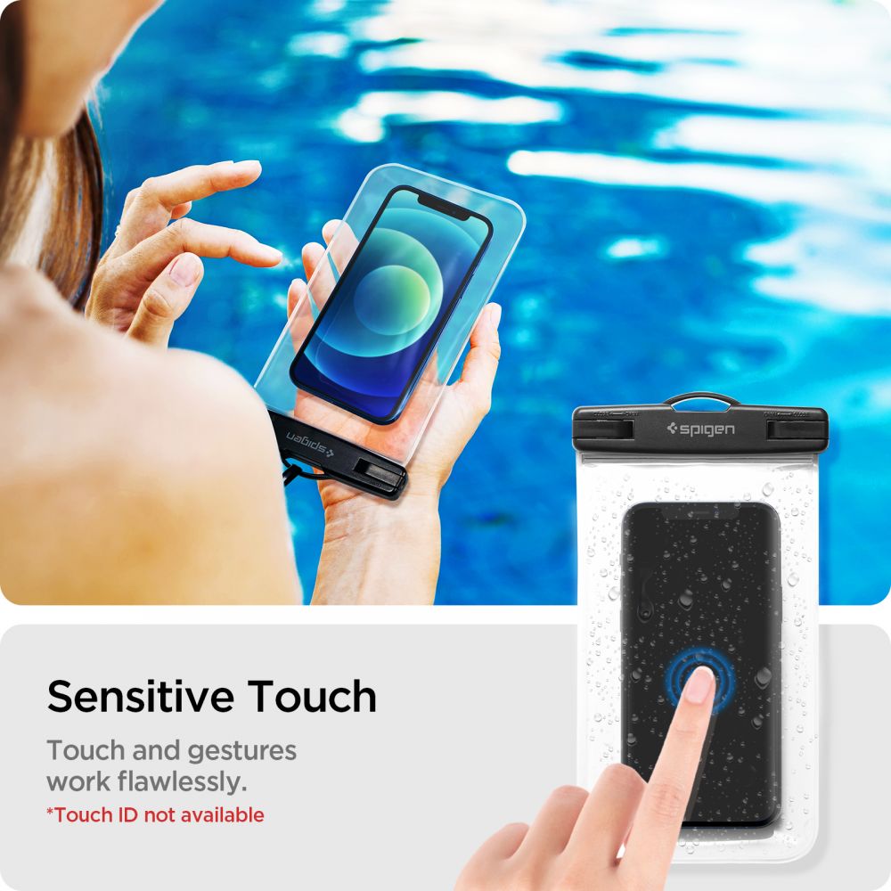 Capa Universal Waterproof para Telefone max. 3.5inch - 7inch, Spigen, A601, Conjunto de 2 peças, Transparente AMP03098