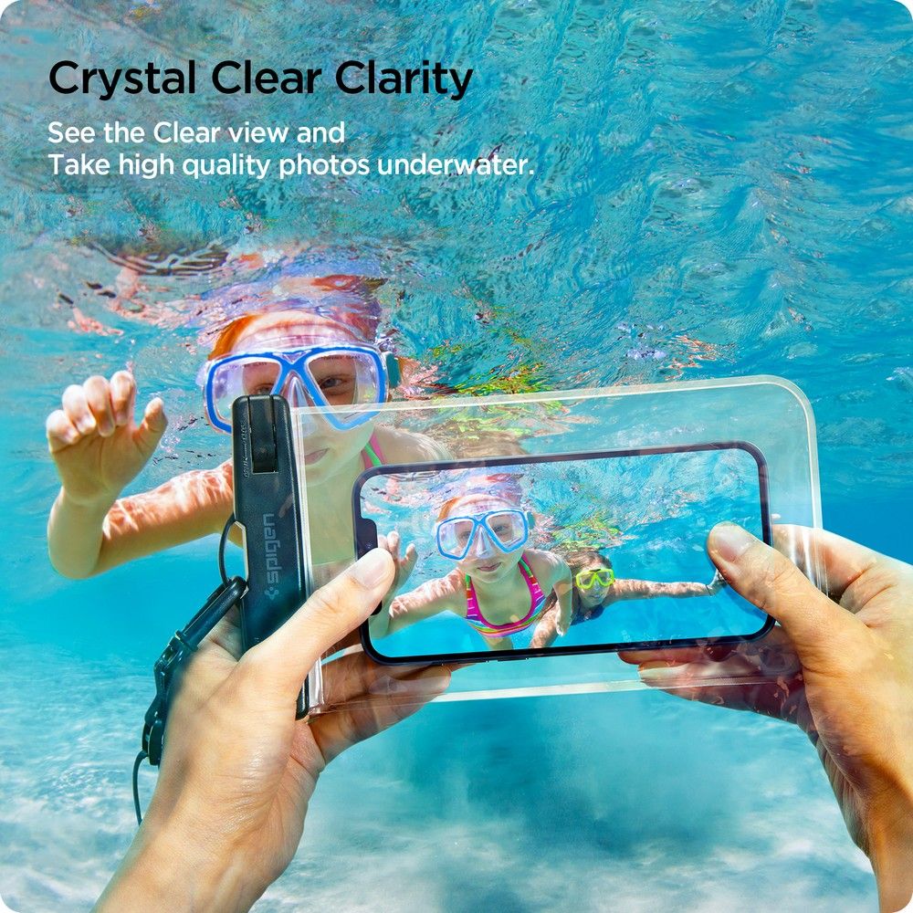 Capa Universal Waterproof para Telefone max. 3.5inch - 7inch, Spigen, A601, Conjunto de 2 peças, Transparente AMP03098