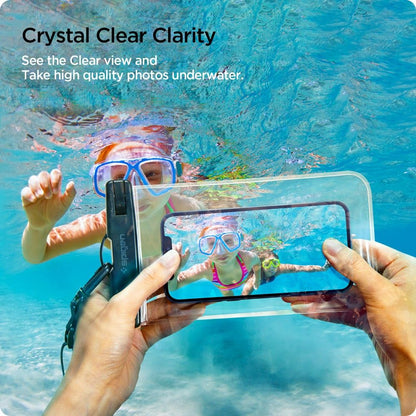 Capa Universal Waterproof para Telefone max. 3.5inch - 7inch, Spigen, A601, Conjunto de 2 peças, Transparente AMP03098