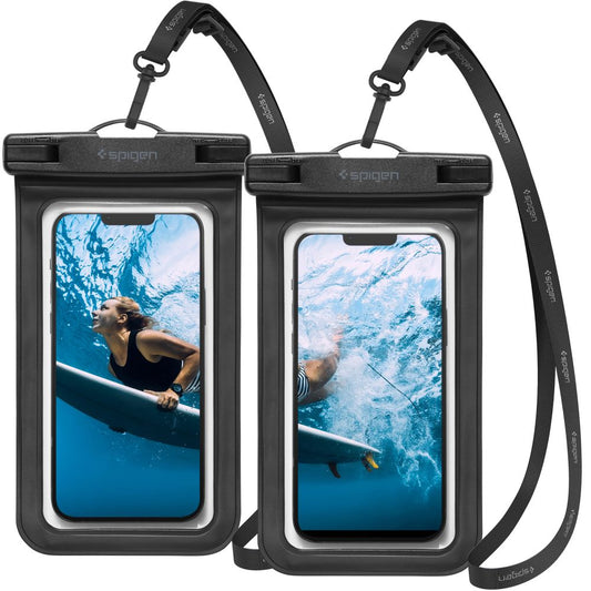 Capa Universal Waterproof para Telefone max. 3.5inch - 7inch, Spigen, A601, Conjunto de 2 peças, Preta AMP04523