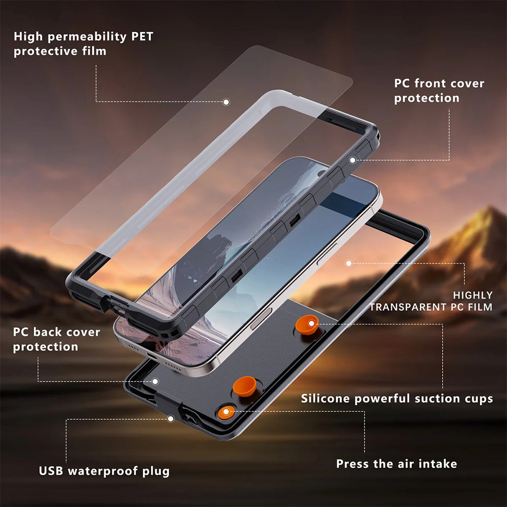 Capa Universal Impermeável para Telemóvel máx. 6,9 polegadas, ShellBox, AirBox, Preta