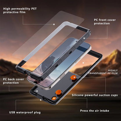 Capa Universal Impermeável para Telemóvel máx. 6,9 polegadas, ShellBox, AirBox, Preta
