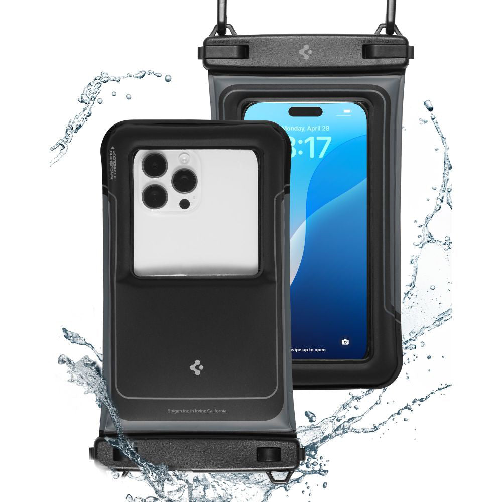 Universal Waterproof Case for Phone max. 6.9inch, Spigen, A611P, Set of 2 pieces, Matte Black ACS09348