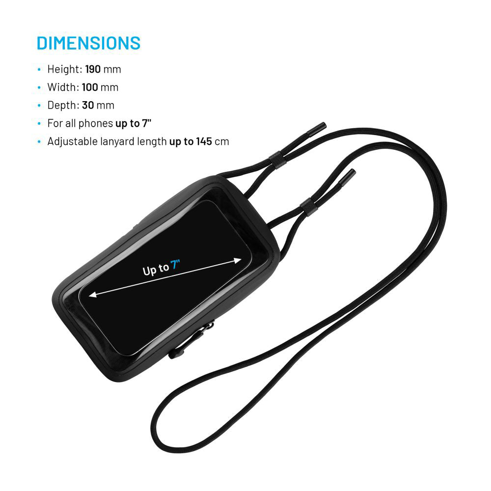 Capa Universal Waterproof para Telefone até 7 polegadas, Fixed, Preta