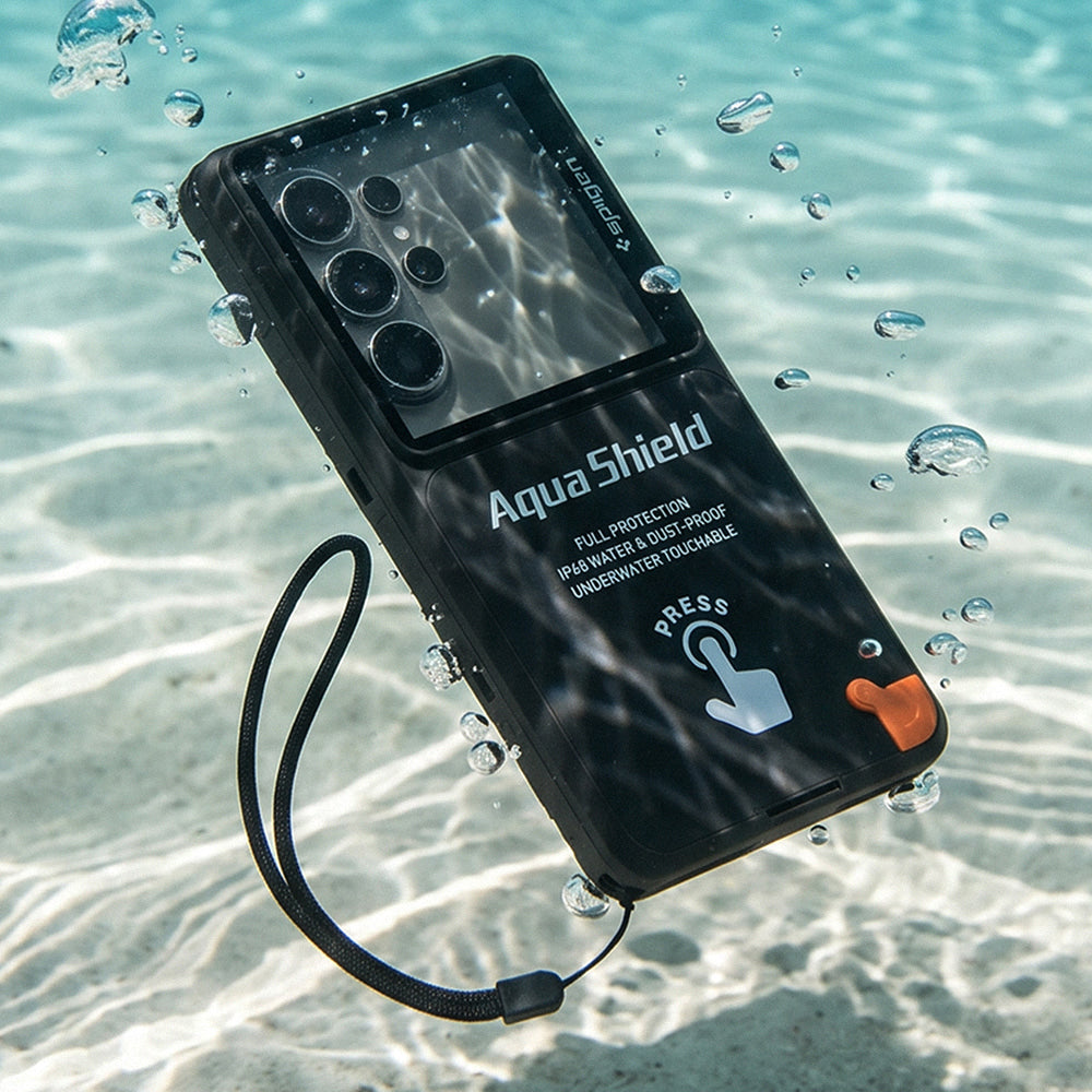 Capa Universal Impermeável Spigen, Aqua Shield A604, Preta ACS11675