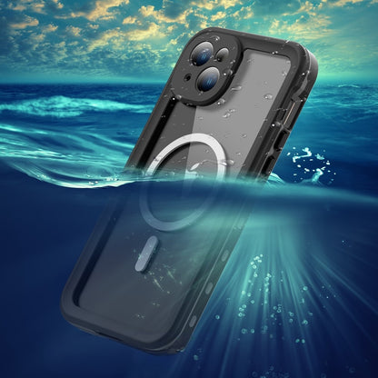 Waterproof MagSafe Case for Apple iPhone 15 Plus, ShellBox, Black