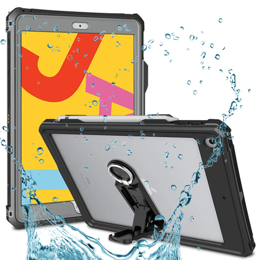 Capa à prova de água para Apple iPad 10.2 (2021) / 10.2 (2020) / 10.2 (2019), ShellBox, Preta