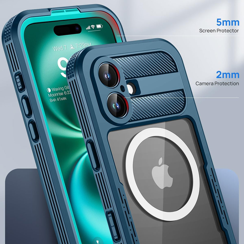Capa Impermeável para Apple iPhone 16, ShellBox, Carbono, Preta