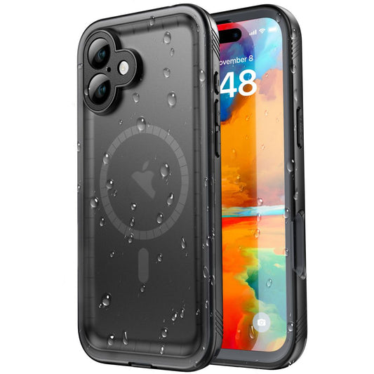 Capa à prova de água para Apple iPhone 16, ShellBox, Preta