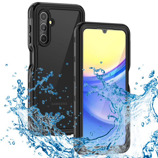 Capa à prova de água para Samsung Galaxy A15 5G A156 / A15 A155, ShellBox, Preta