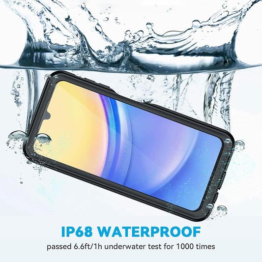 Capa à prova de água para Samsung Galaxy A15 5G A156 / A15 A155, ShellBox, Preta